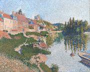 Paul Signac Riverbank,Petit-Andely (mk09) painting
